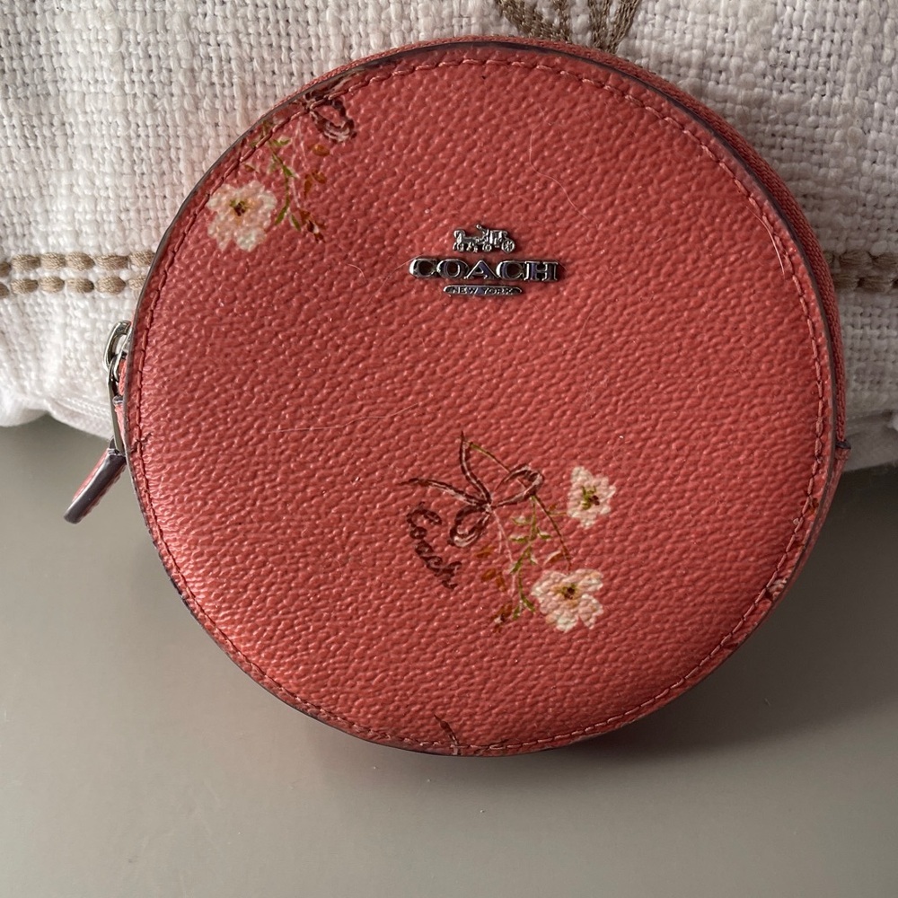 Coach Coral Floral Coin Pouch Cute Coach Fun Accessory Coach Coin